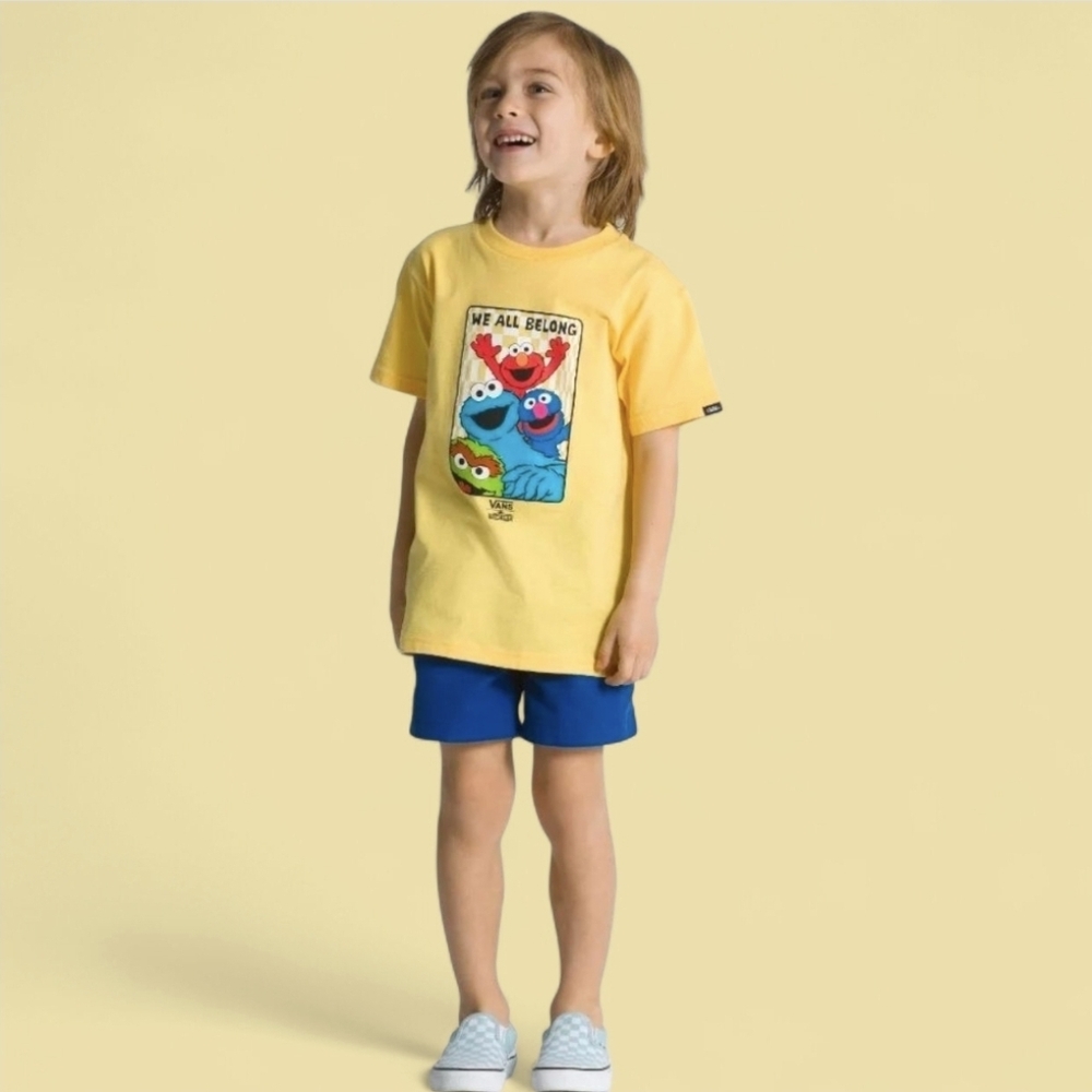 Vans Sesame Street Youth XL Kids Yellow Sesame Street T-Shirt 102025